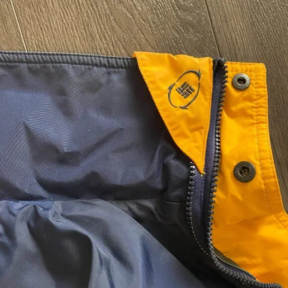 COLUMBIA 'BUGABOO' JACKET NAVY GREEN YELLOW SIZE LARGE PREOWNED - Picture 13 of 16